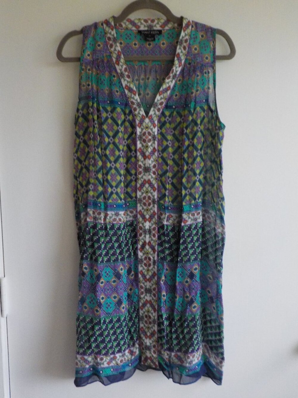 Tanvi Kedia Coverup Swim - Small - Sleevless Boho Multicolor Long (896)